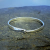 Silver Bangle With Front Detail