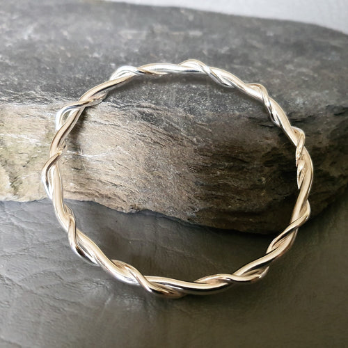 Wire Wrap Solid Bangle