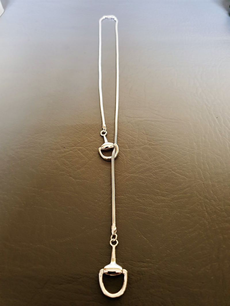 Snaffle Lariat Necklace (Adjustable)