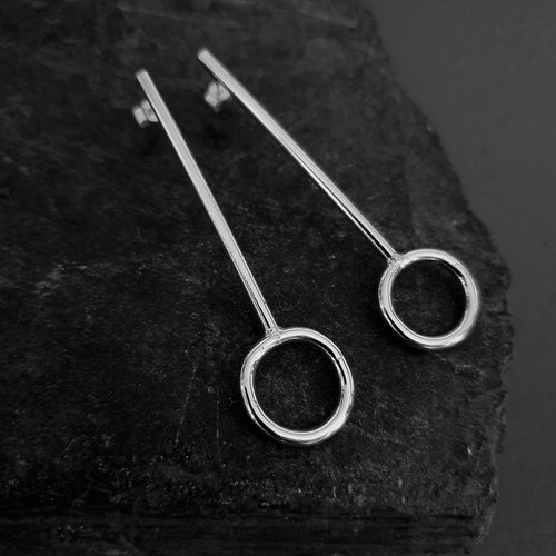 Stick And Circle Earrings