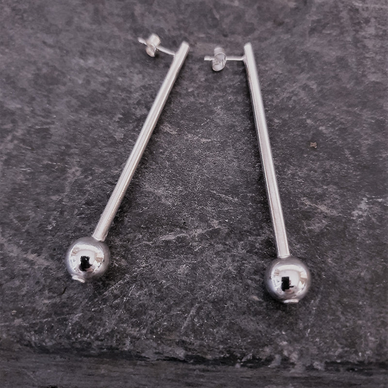 Stick And Ball Earrings
