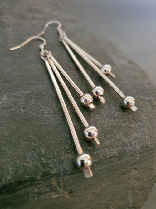 Multi Stick And Ball Earrings