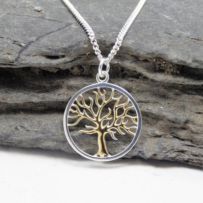 Gold Detail Tree of Life Pendant