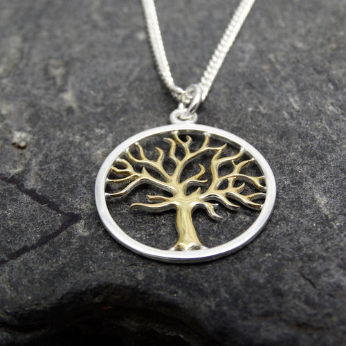 Gold Detail Tree of Life Pendant