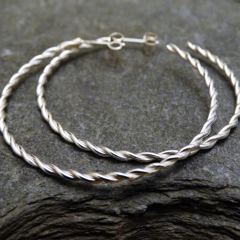 Twisted Hoops (40mm)
