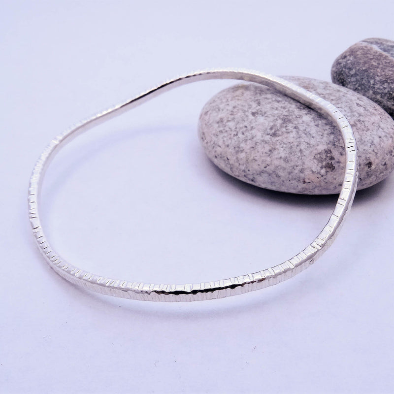 Wave and Texture Bangle