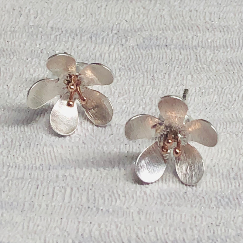 Two Tone Flower Studs
